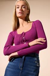 STAR Fuchsia Pink Square Neck Tie Top | StarByJM 5