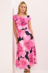 STAR Black Floral Off Shoulder Fit and Flare Dress | StarByJM 1