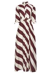 STAR Burgundy Red Stripe Shirt Dress | StarByJM 2