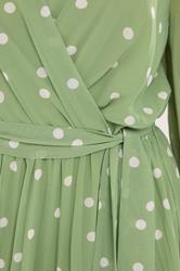 STAR Green Polka Dot Pleated Dress | StarByJM 4