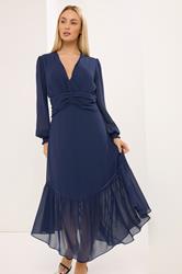 STAR Navy Blue Pleated Maxi Dress | StarBYJM 3