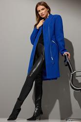 STAR Cobalt Blue Zip Detail Tailored Coat | STAR x JM 1