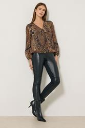 STAR Brown Animal Print Stud Blouse | StarByJM 2