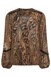 STAR Brown Animal Print Stud Blouse | StarByJM 5
