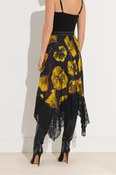 STAR Yellow Floral Pleated Mesh Skirt | StarByJM 4