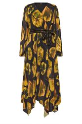 STAR Black Floral Mesh Pleated Maxi Dress | StarByJM 6