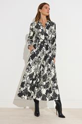 STAR Black Floral Print Button Through Dress | StarByJM 2