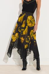 STAR Yellow Floral Pleated Mesh Skirt | StarByJM 3