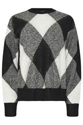STAR Black Argyle Knitted Jumper | StarByJM 5