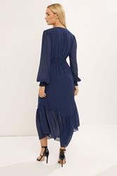 STAR Navy Blue Pleated Maxi Dress | StarBYJM 2