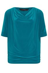 STAR Teal Green Cowl Neck Top