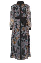 STAR Black Paisley Print Shirt Dress 5