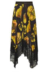 STAR Yellow Floral Pleated Mesh Skirt | StarByJM 7