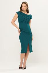STAR Green Draped Midi Dress | StarByJM 2
