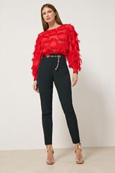 STAR Red Jacquard Spot Blouse | StarByJM 4