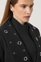 STAR Black Eyelet Collar Coat | StarByJM 5