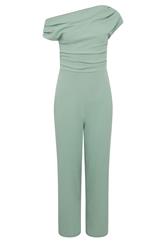 STAR Sage Green Wide Leg Draped Jumpsuit | StarBYJM 5