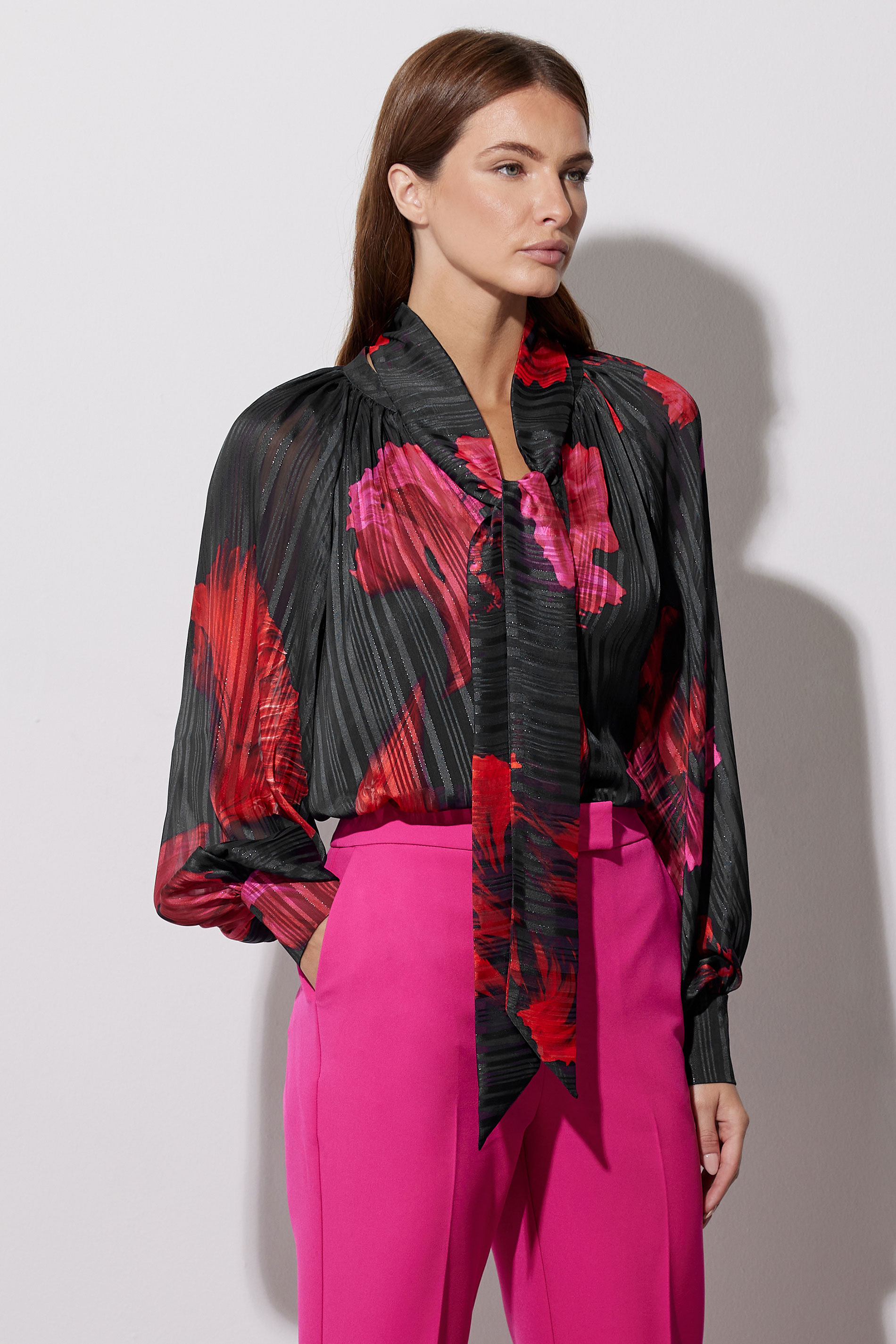STAR Black Oriental Floral Print Blouse | StarByJM 3