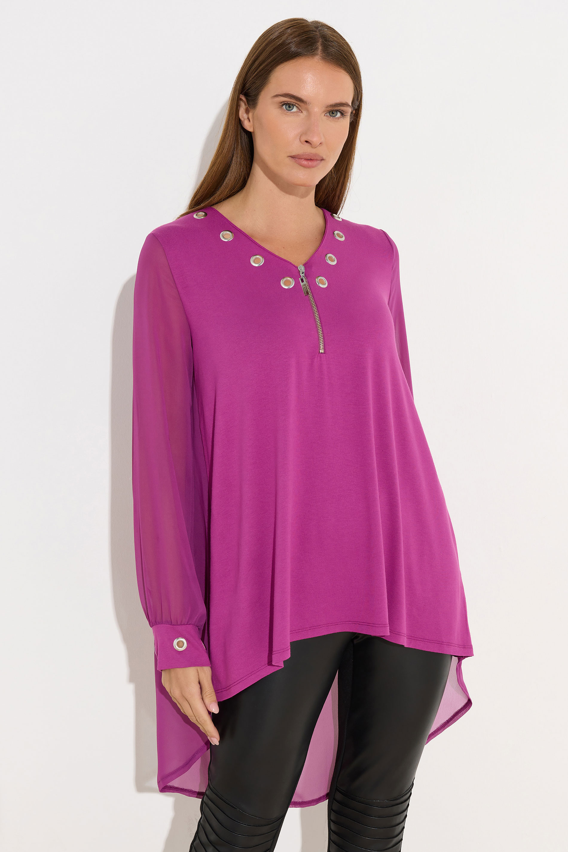 STAR Magenta Pink Eyelet Zip Top | StarByJM 3