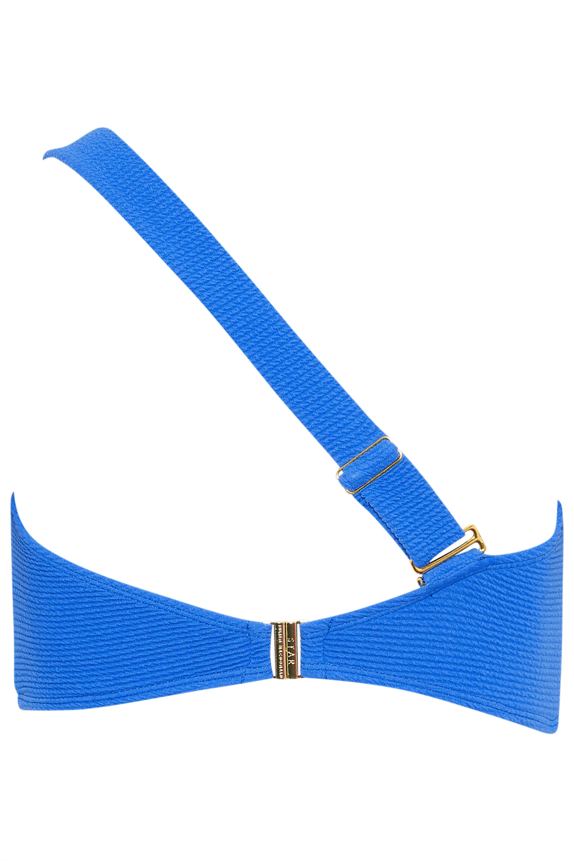 STAR Cobalt Blue Textured One Shoulder Bikini Top | StarByJM 8