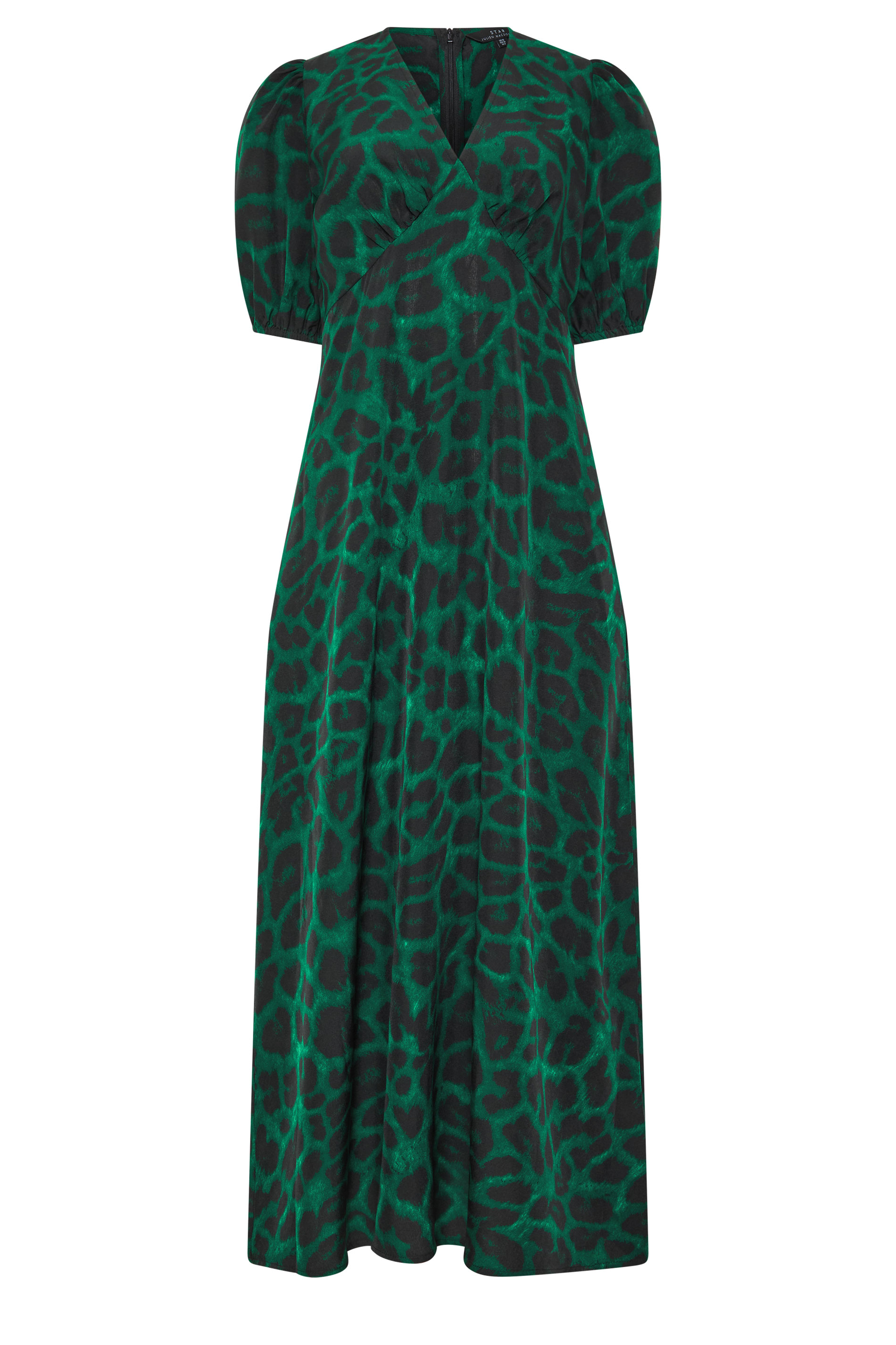 STAR Green Animal Print Satin Dress | StarByJM 5