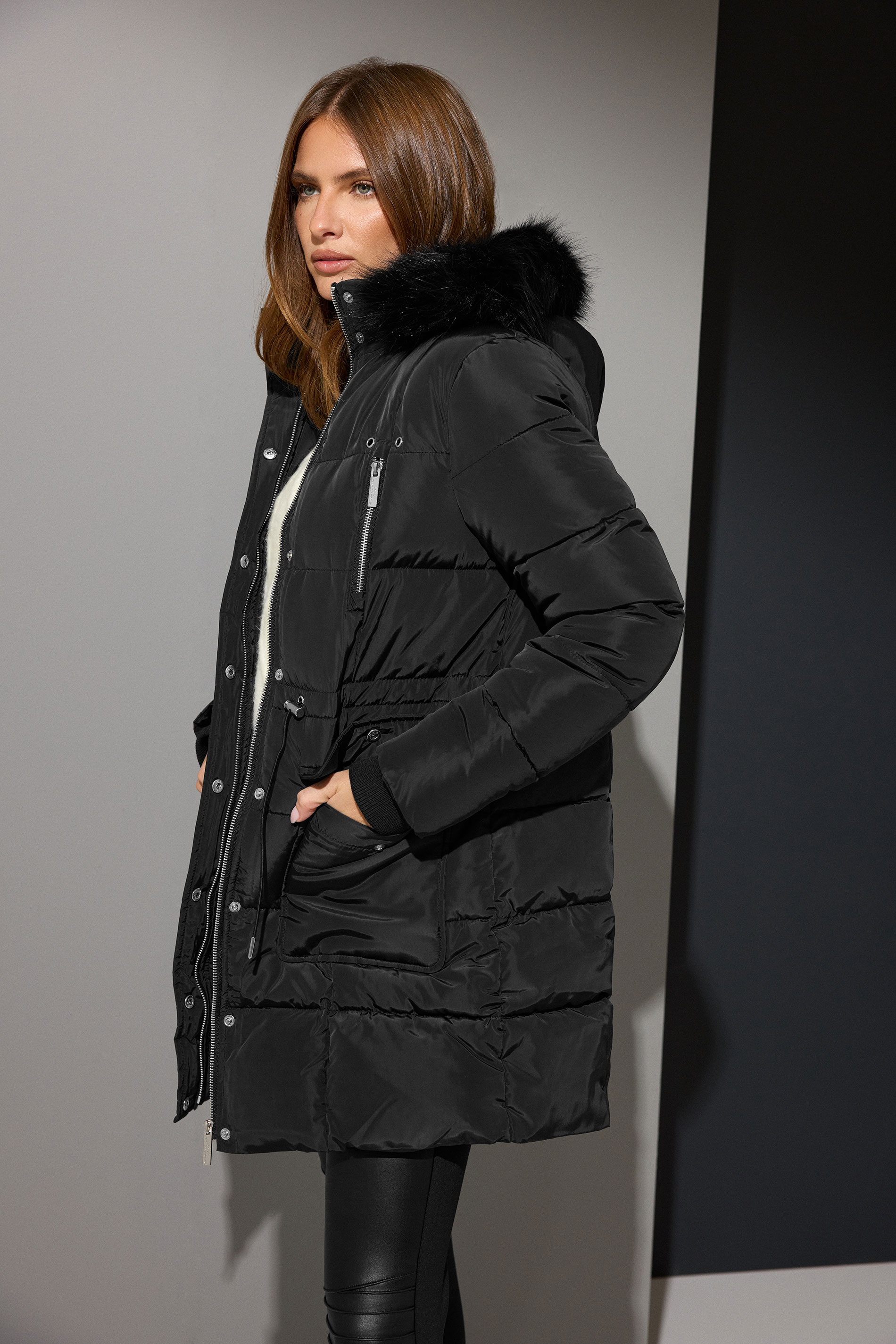 STAR Black Padded Puffer Jacket | STAR x JM 1