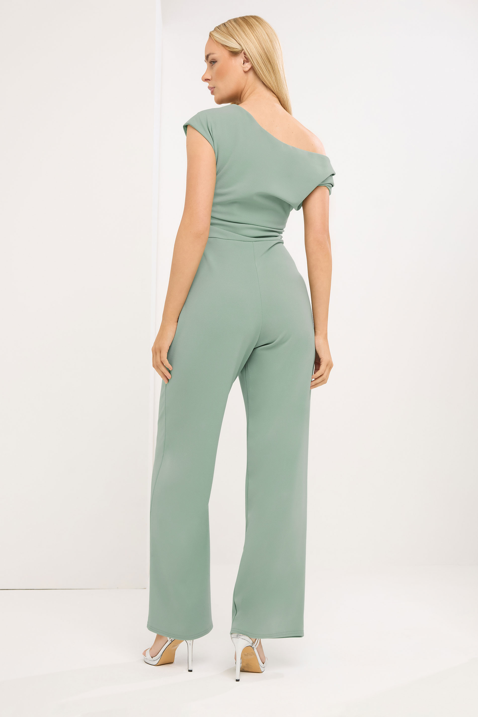 STAR Sage Green Wide Leg Draped Jumpsuit | StarBYJM 2