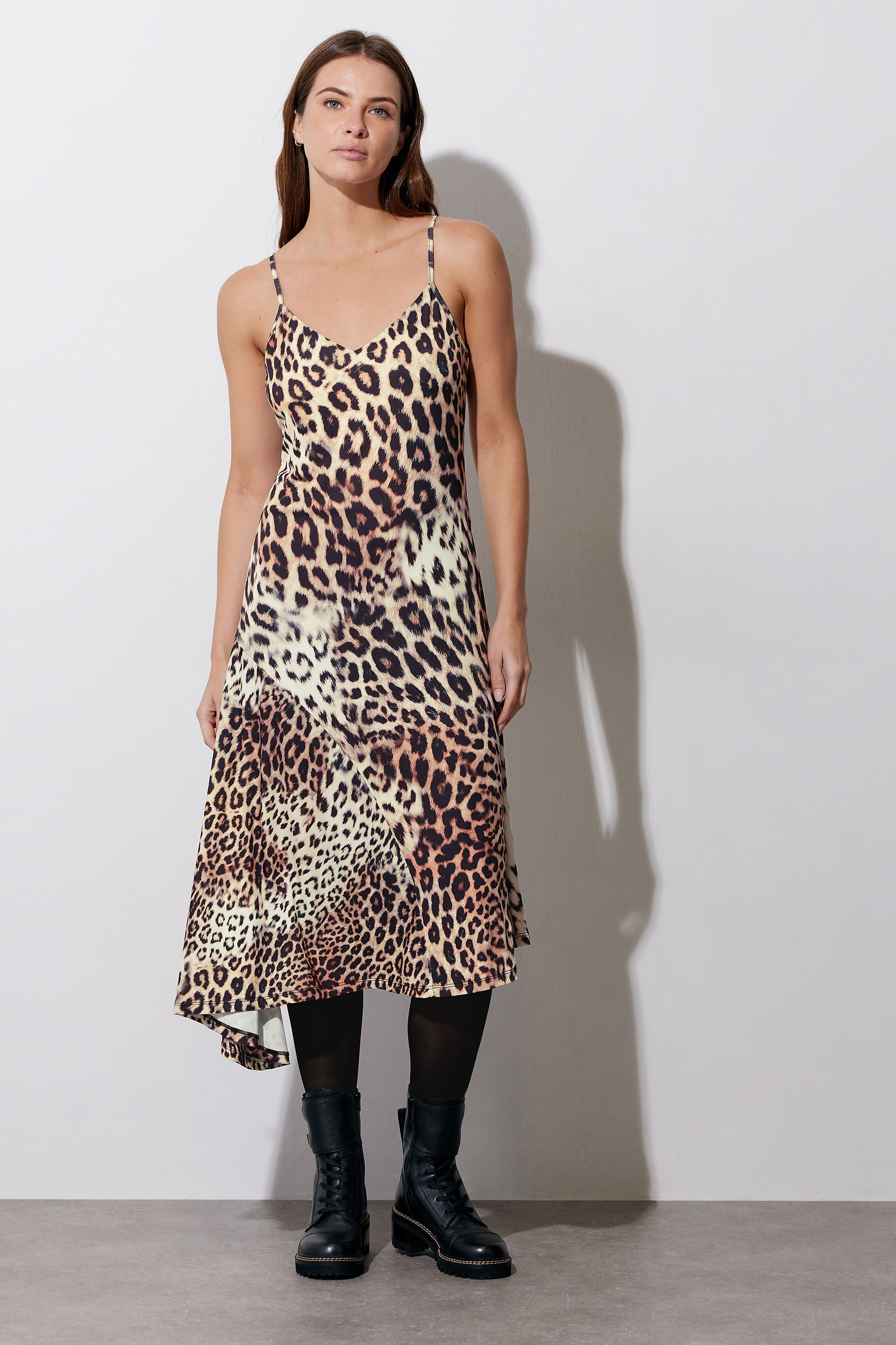 STAR Brown 2-in-1 Leopard Print Midi Dress | StarByJM 7