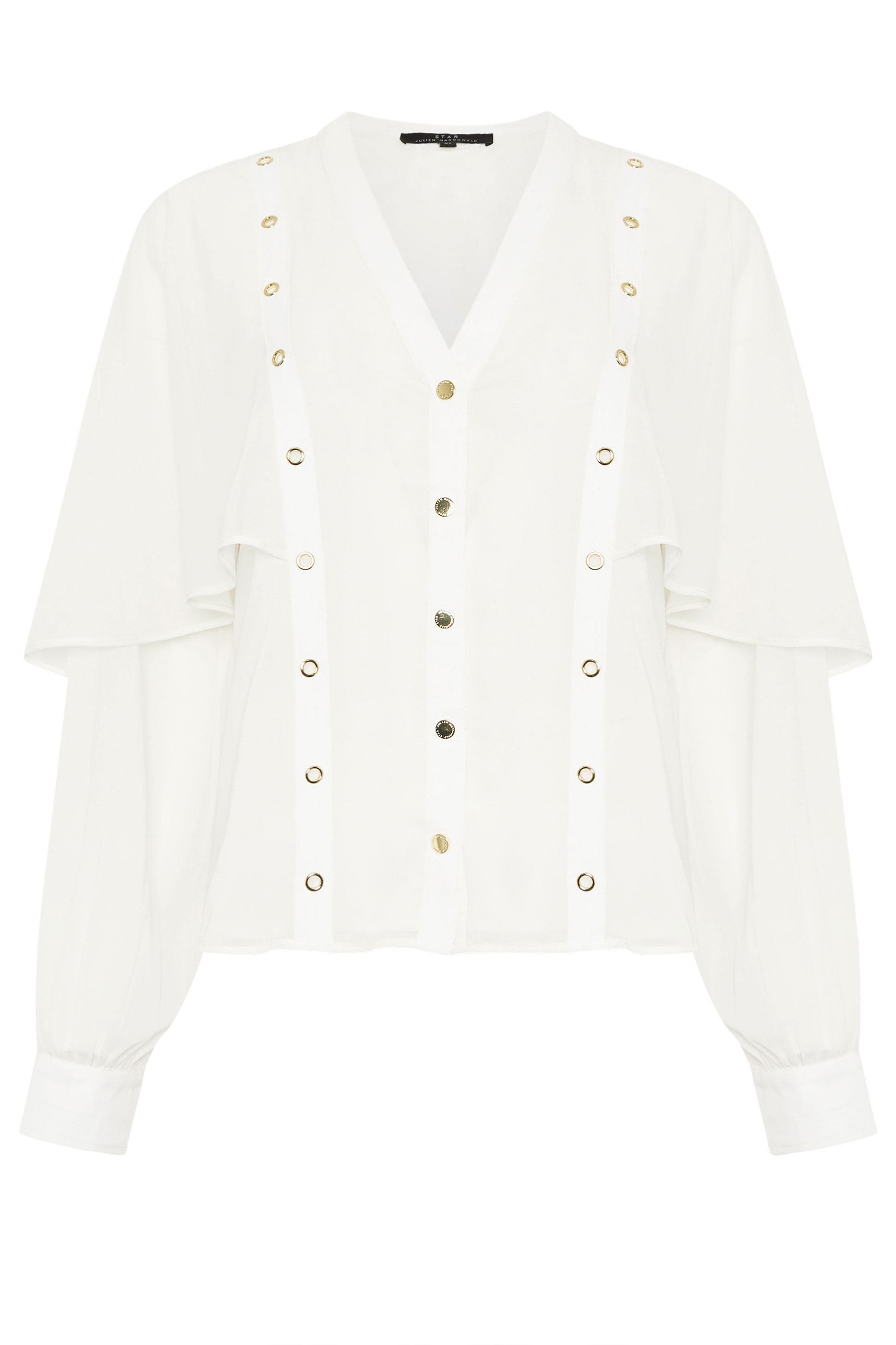 STAR Ivory White Eyelet Cape Blouse | StarByJM 1