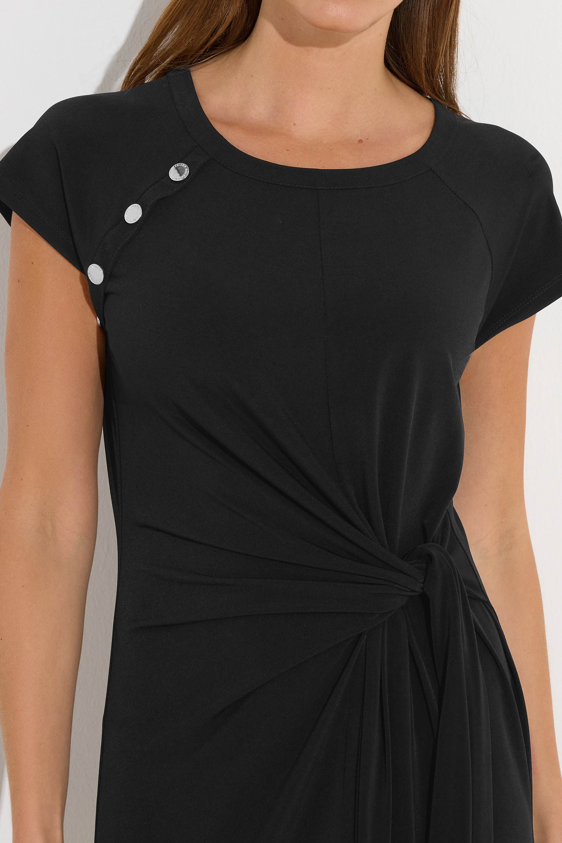 STAR Black Popper Detail Midi Dress | StarByJM 4