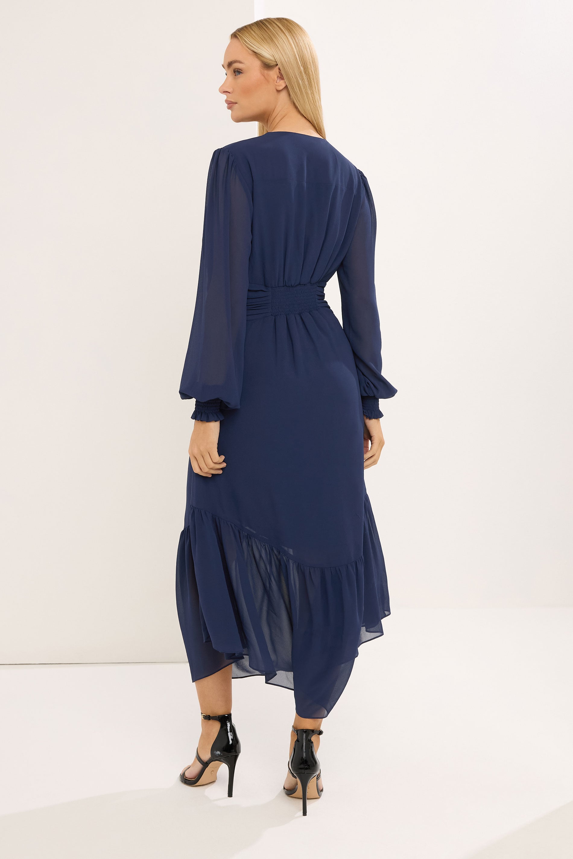 STAR Navy Blue Pleated Maxi Dress | StarBYJM 2