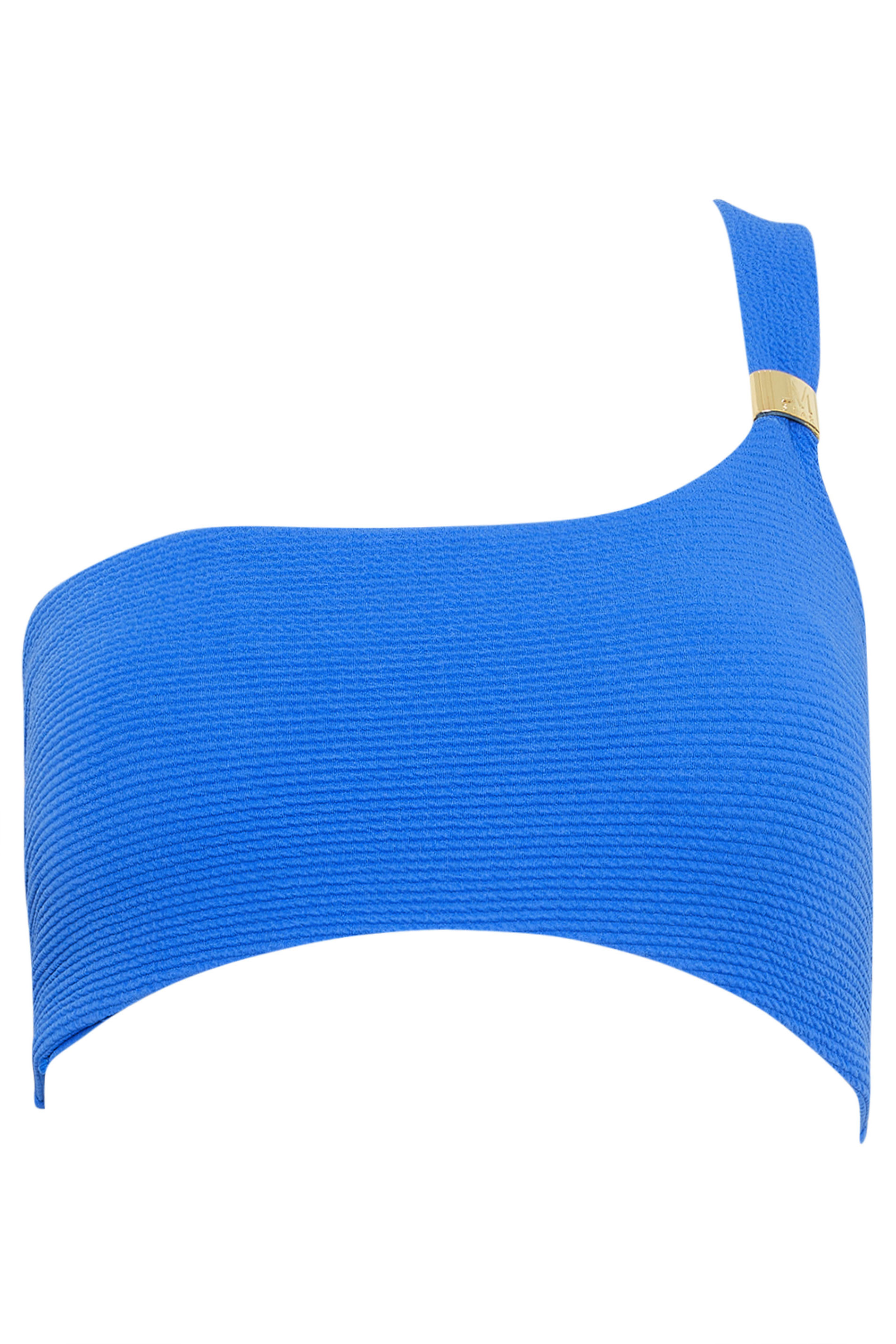 STAR Cobalt Blue Textured One Shoulder Bikini Top | StarByJM 7