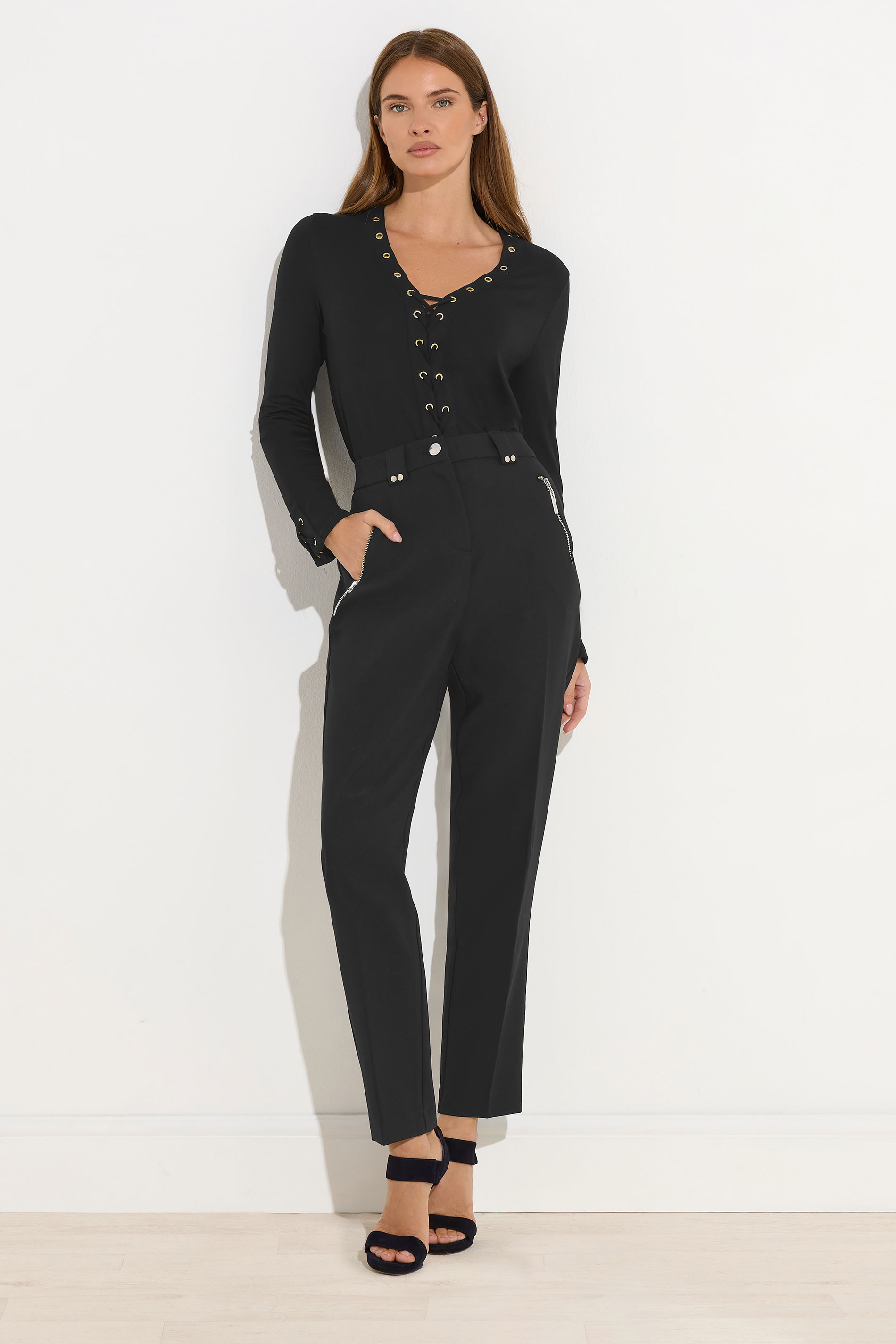 STAR Black Lace Up Eyelet Top | StarByJM 3