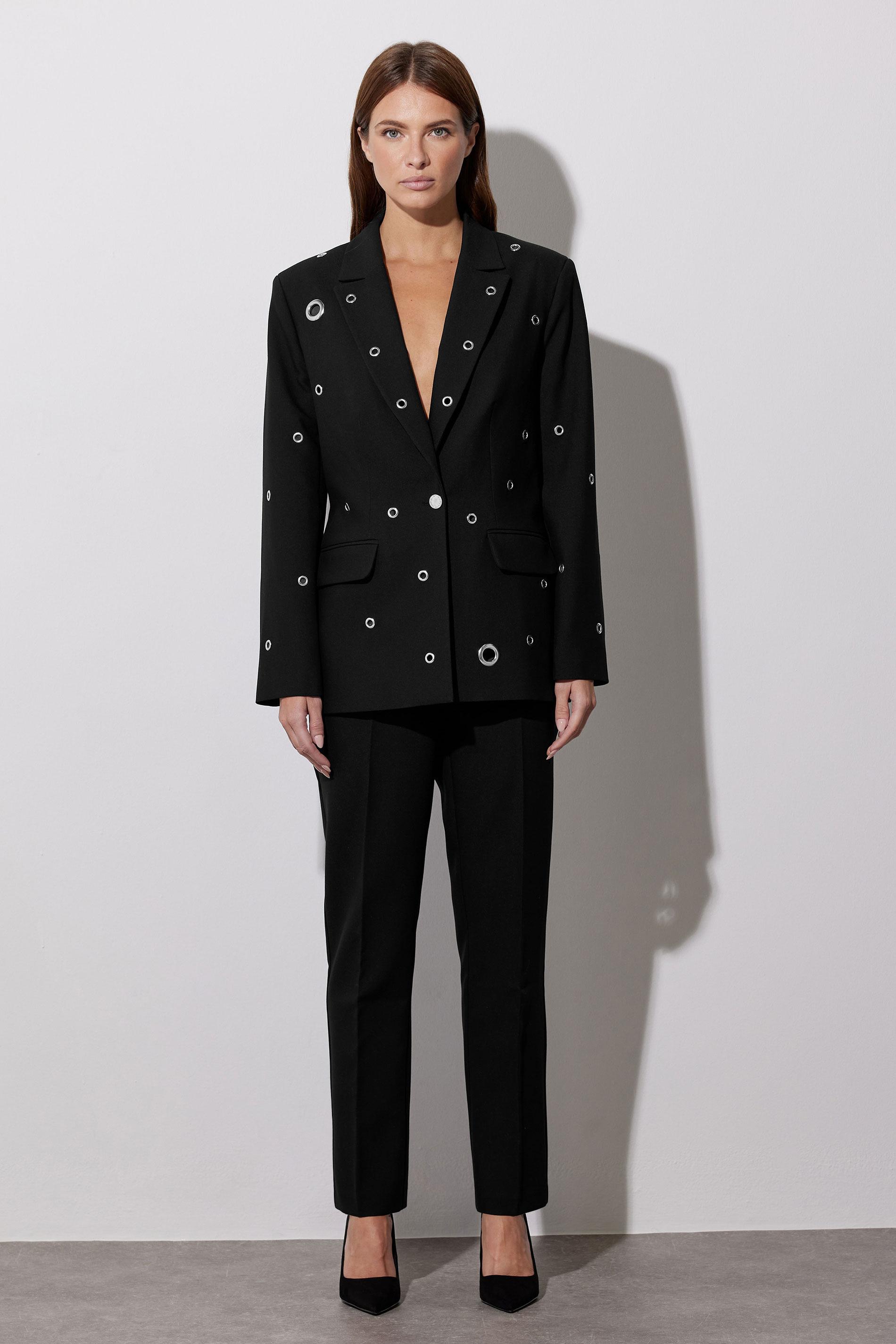 STAR Black Eyelet Detail Blazer | StarByJM 3