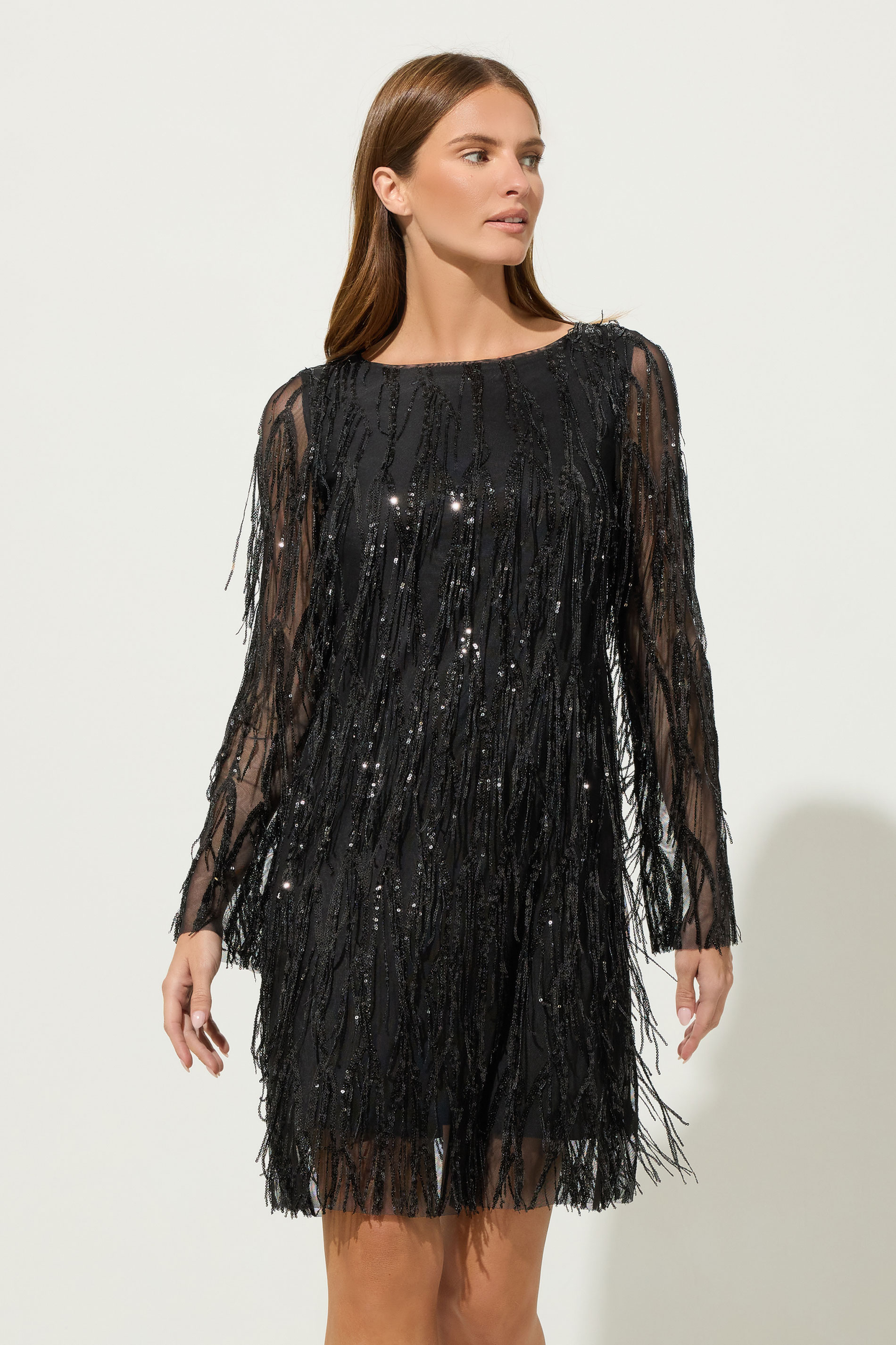 STAR Black Sequin Tassel Dress | StarByJM 3