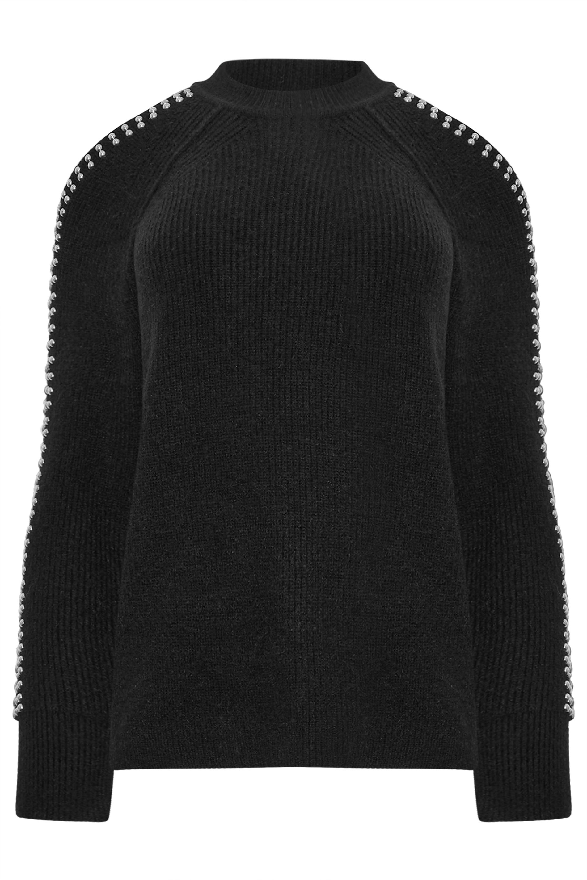 STAR Black Embellished Sleeve Jumper | STAR x JM 6