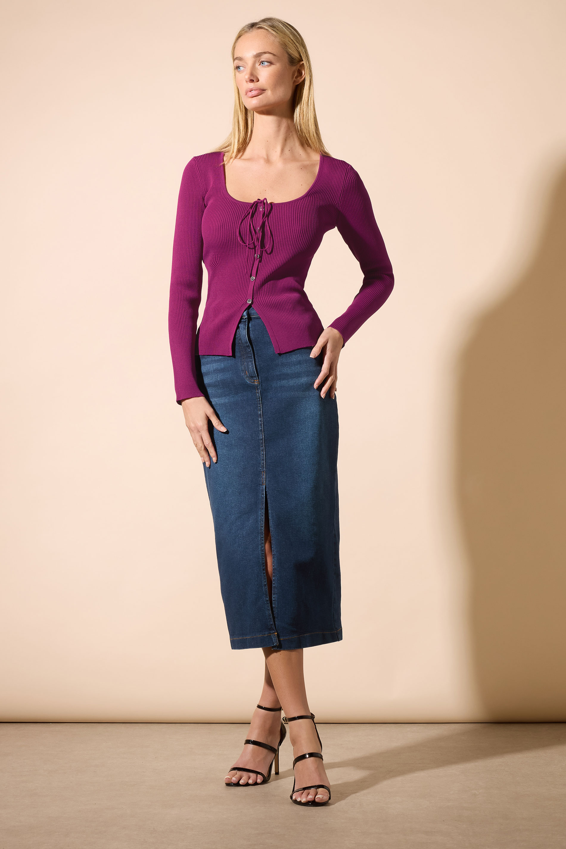 STAR Fuchsia Pink Square Neck Tie Top | StarByJM 3