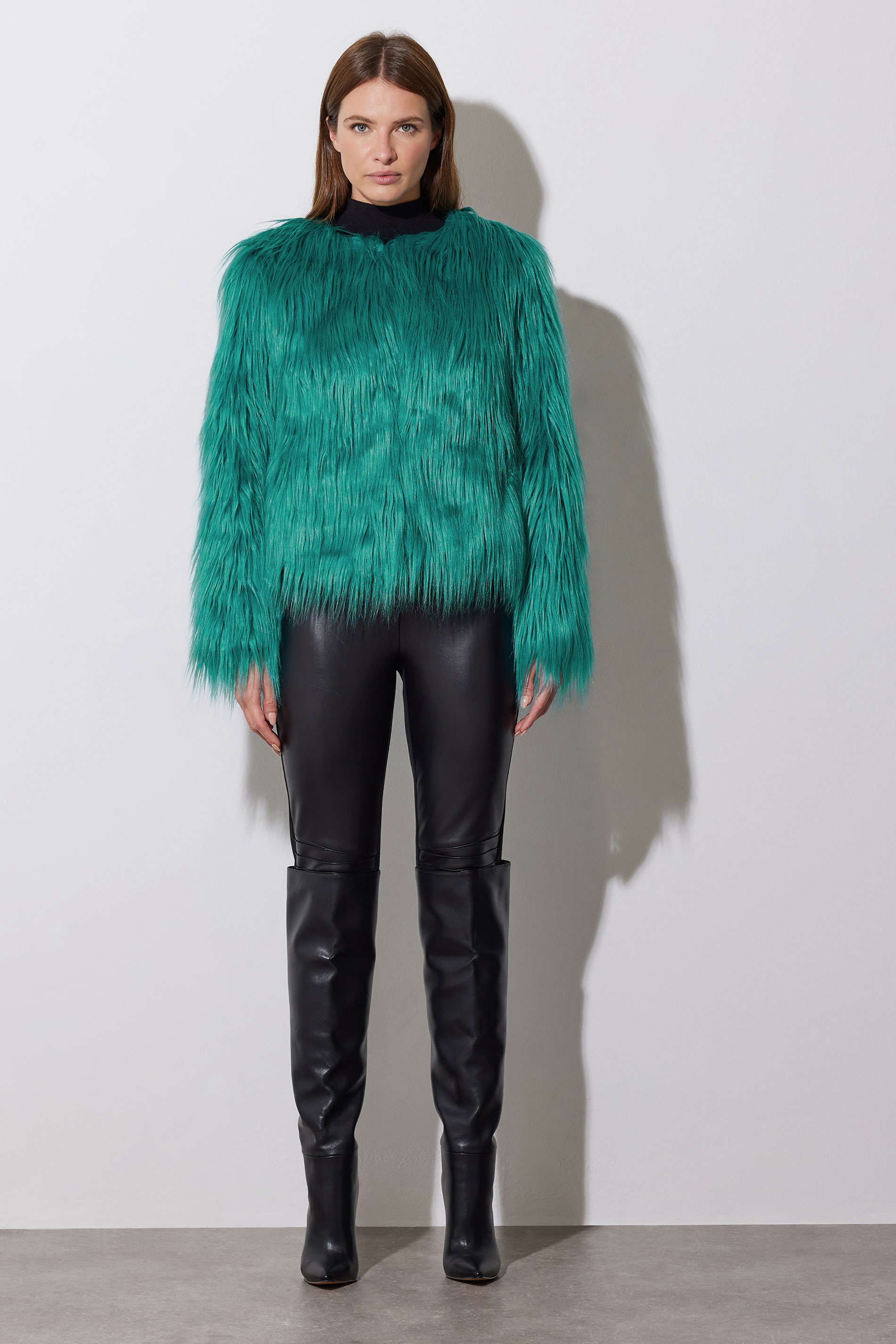 STAR Green Faux Fur Coat | STAR x JM 8