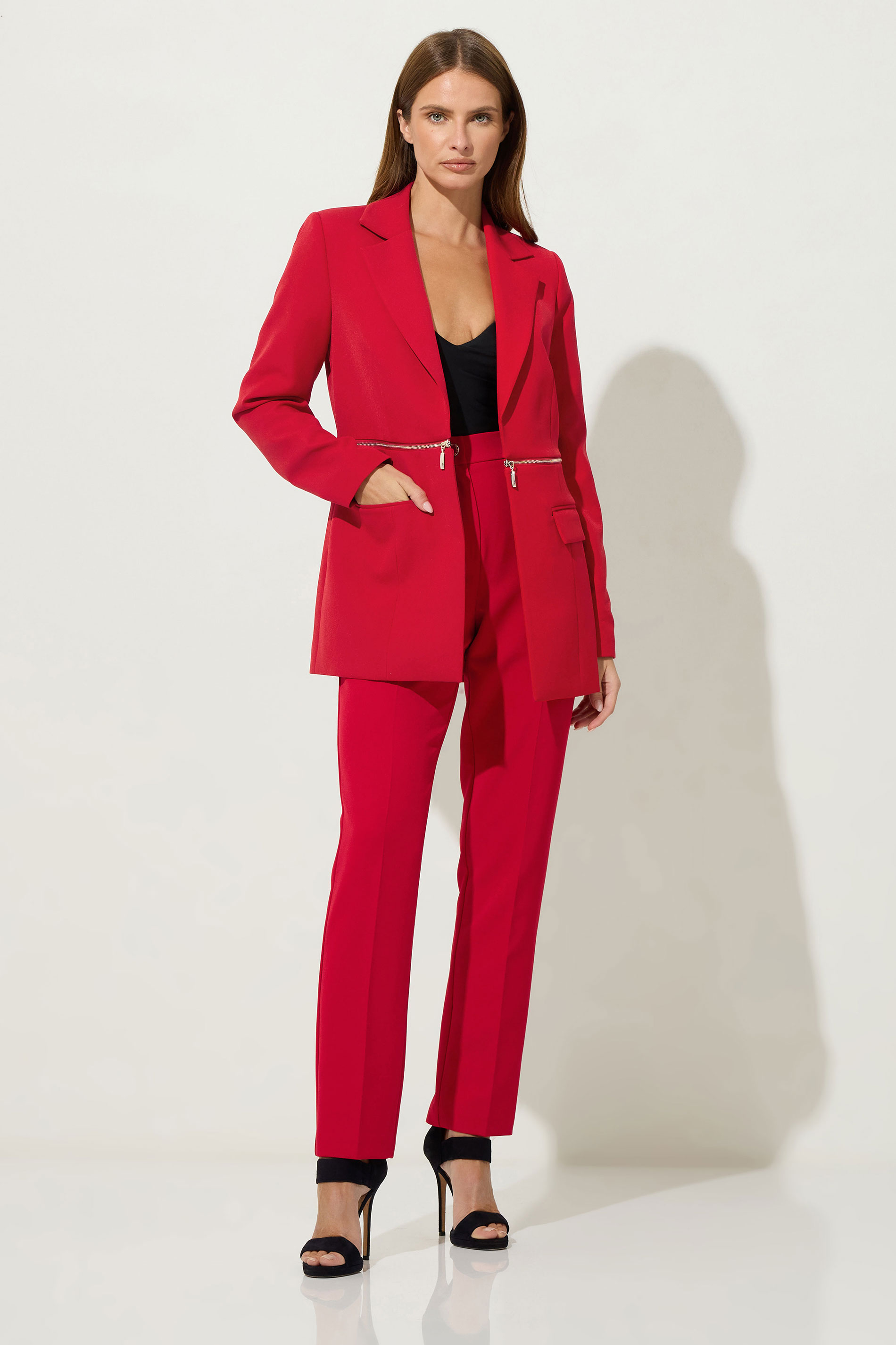 STAR Red Zip Waist 2-In-1 Blazer | StarByJM 7