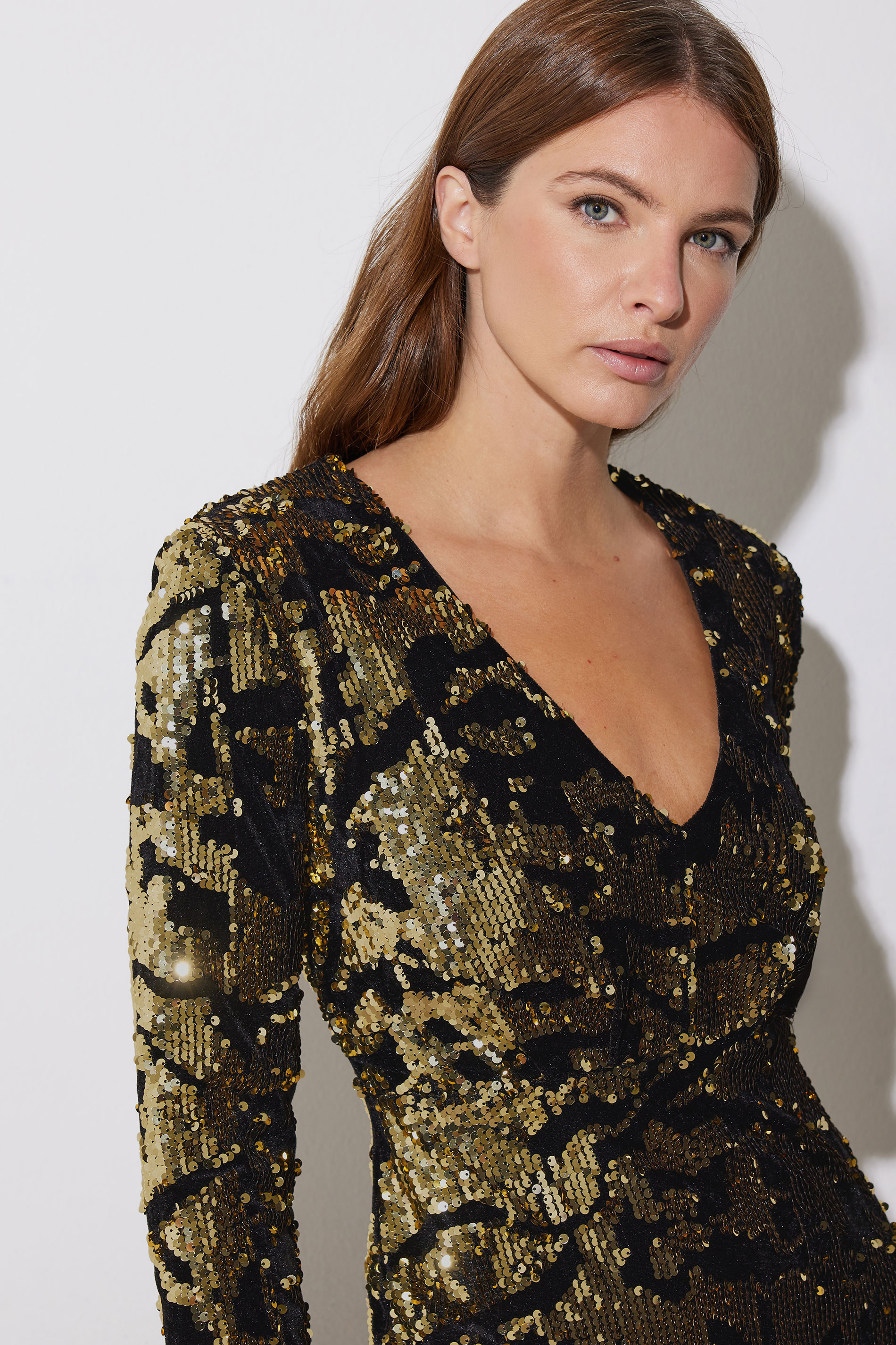 STAR Gold Abstract Sequin Mini Dress | STAR x JM 3