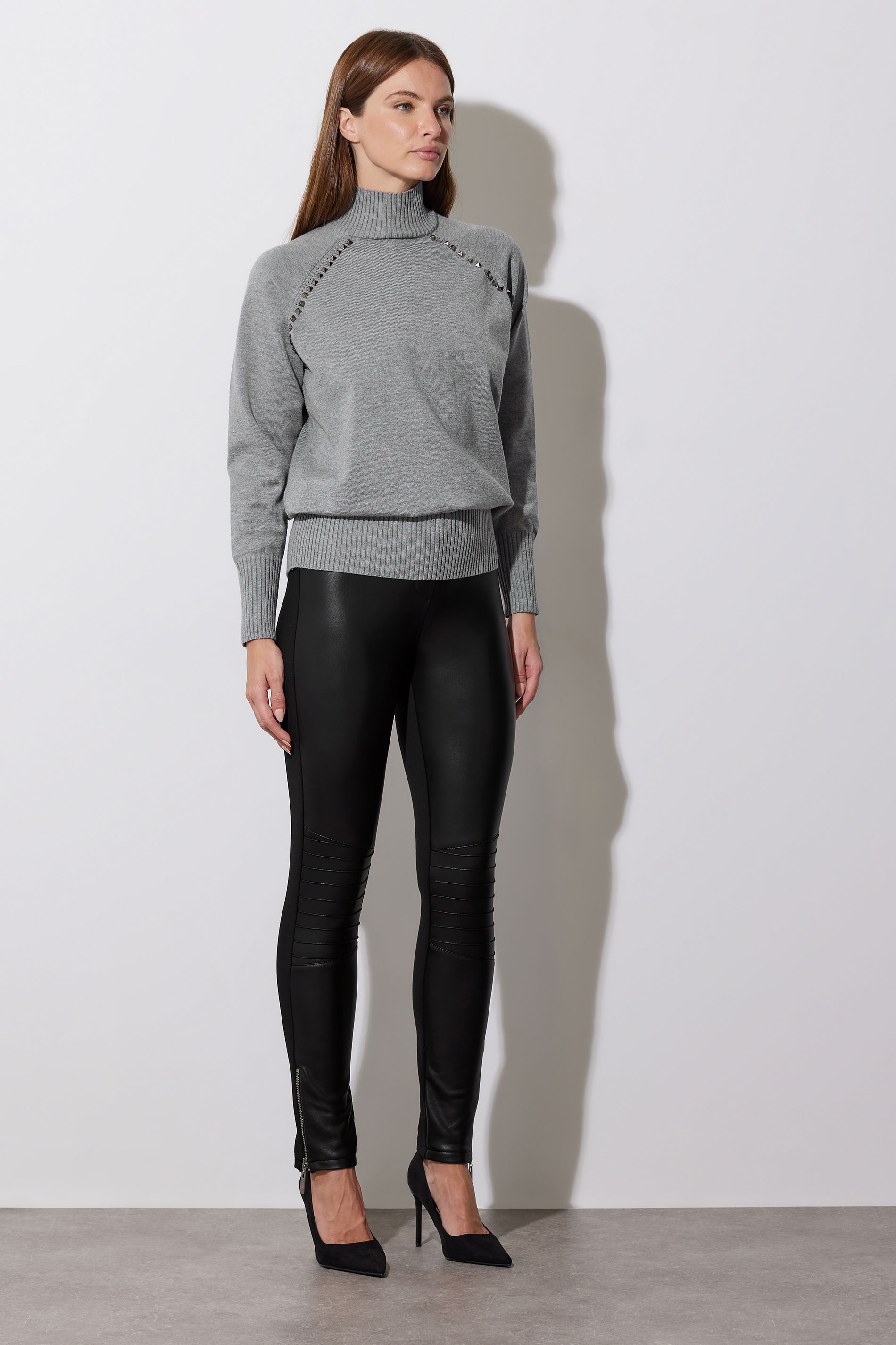 STAR Grey Stud Embellished Raglan Jumper | StarByJM 3