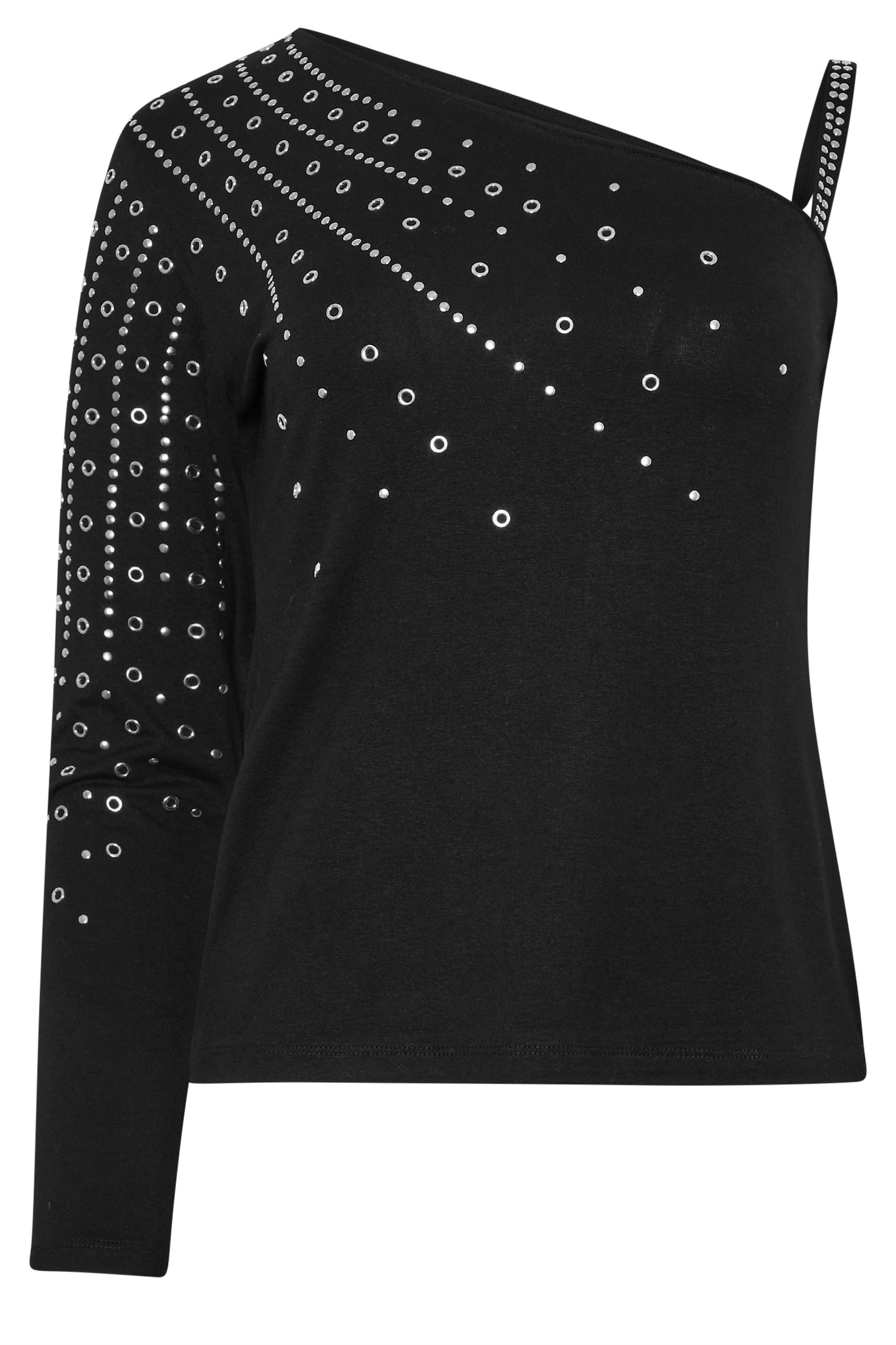 STAR Black Eyelet Asymmetric Top | STAR x JM 8
