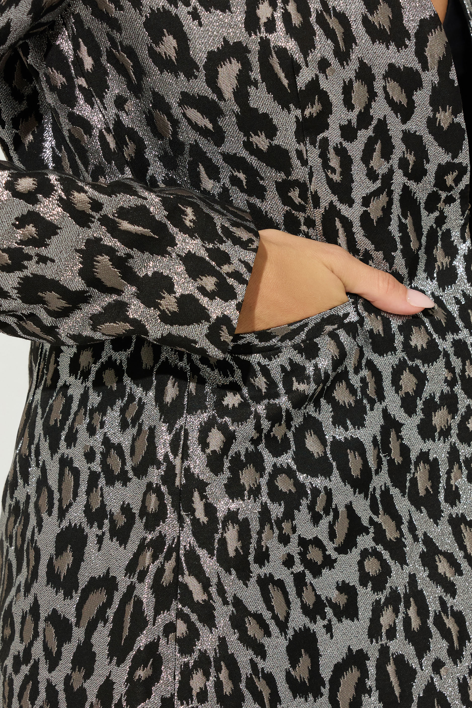 STAR Silver Leopard Tailored Jacquard Blazer | StarByJM 5