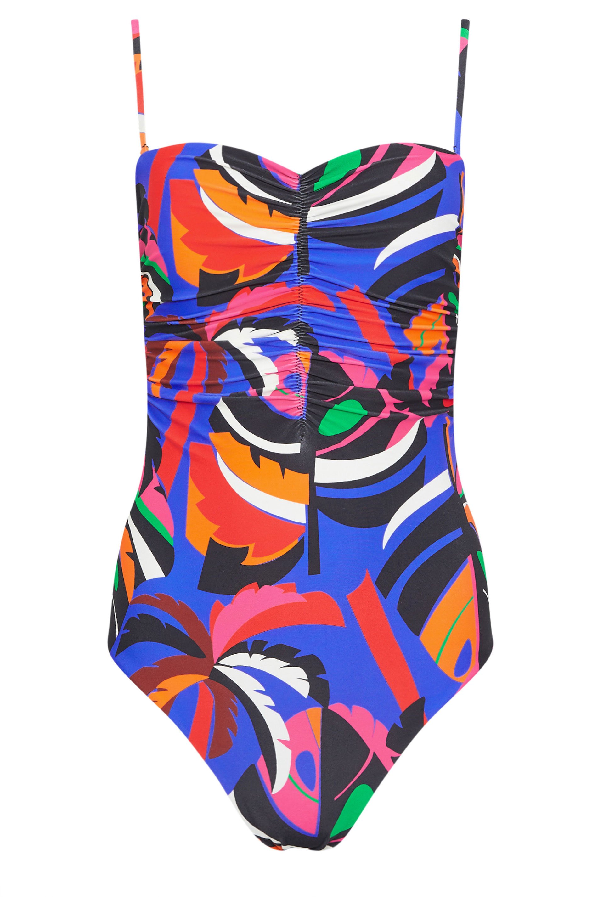 STAR Blue Abstract Print Tummy Control Swimsuit | StarByJM 8