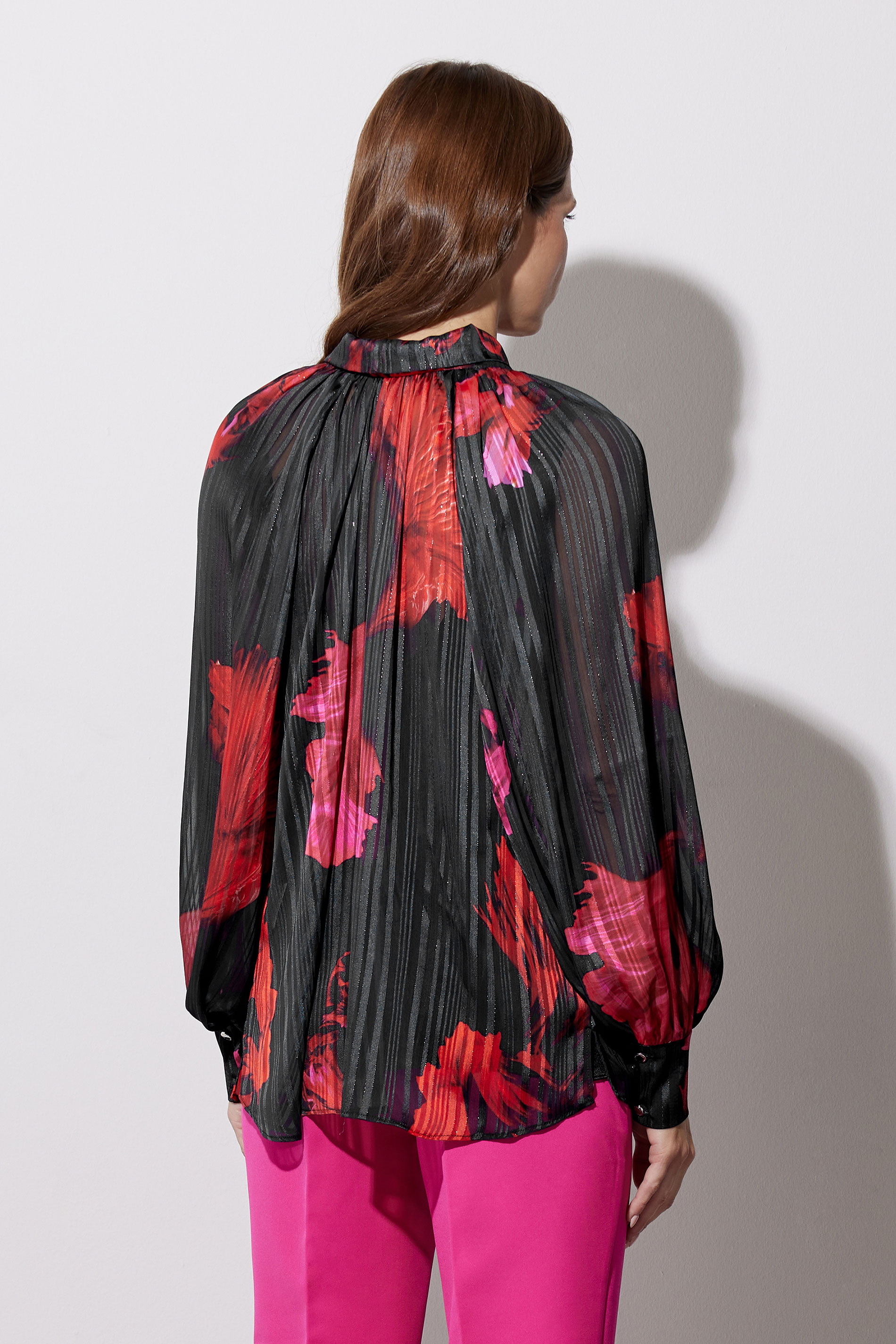 STAR Black Oriental Floral Print Blouse | StarByJM 6